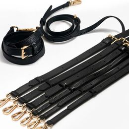 ZUOFLIY Brand High Quality Leather Crossbody bag Strap Black 110130CM Luxury Adjustable Fashion Shoulder Bag Accessories 231227