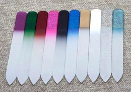 Glass Nail Files Crystal Fingernail File Nail Care 55quot14cm 10 colors available NF014 6523627