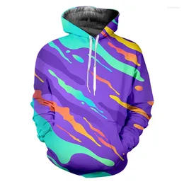 Men's Hoodies IFPD EU Size Mans/woman 3d Colourful Stripes Cool Printed Sweatshirts Casual Hip Hop Streetwear Pullover 7XL