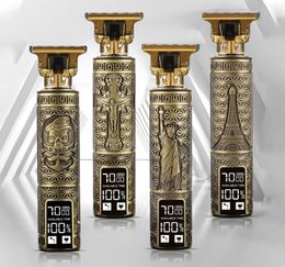 Hair Clipper Electric Razor Men Steel Head Shaver Hair Trimmer Gold with USB6804155