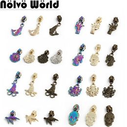 Decorative Horsehead Shape 5 Nylon Zipper Puller Slider For Bag Luggage Tag Double Sided Pattern Head Sewing Accessories 231227