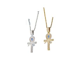 New Arrival Egyptian Ankh Key Of Life Pendant Necklace With Rope Chain Hip Hop Silver Gold as Gifts3873927