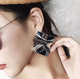 Fashion S geometric irregular spray-painted earrings earrings female accessories