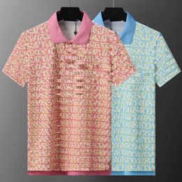 Mens Polo Shirt Designer Man Fashion Horse T Shirts Casual Men Golf SummerCheckered stripes Polos Shirt Embroidery High Street Trend Top Tee Asian size M-XXXL