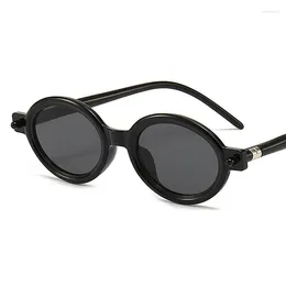Sunglasses Personality Vintage Oval Women Brand Designer Round Sun Glasses Female Fashion Outdoors Small Frame