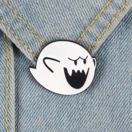 Super Pins Boo Brooches Badges Hard enamel pins Backpack Bag Hat Leather Jackets Fashion Accessory Super White ghost Bros Gifts Factory BJ