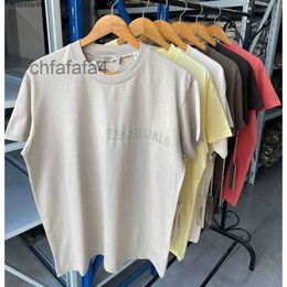 Mens Womens Fashion Designer t Shirt Tshirt High Street Brand Ess Eighth Season Flocking Letter Short Sleeve 0S16 0S16