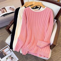 Women's Sweaters 100/150/175kg Large Size Women Clothing Bust 150/160cm Loose Pullovers Thickened Knitted 6XL 7XL Sueters De Mujer