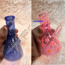 Beaker bong Bubbler Downstem Perc Hookahs Heady Dab Rigs Beaker Water Pipes Smoking Thick Glass Water bongs With 14mm Joint