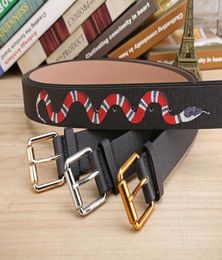 New black Colour Luxury High Quality Designer Belts Fashion snake animal pattern buckle belt mens womens belt ceinture for gift8129450