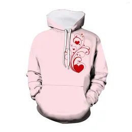 Men's Hoodies Mens Athletic Sweatshirts Men And Women's Valentine's Day At Home Casual Loose Long Sleeved Hoodie Couple Outfit M 13 House