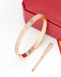 Fashion Nail Bracelet Screw Silver Gold Bangle Love Femme Designer Jewelry De Luxe Womens Mens Diamond Cuff s with Dust Bag8894582