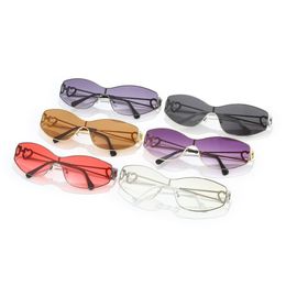 Sunglasses Y2k Sports Punk Goggle Women Men Trendy Rimless Sun Glasses One Piece Shades UV400 Eyewear