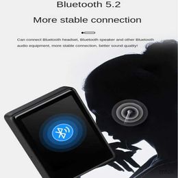 MP3-MP4-Player, 2,4-Zoll-Voll-Touchscreen, Bluetooth 5.2, MP4-Musik-Player, Audio-Walkman, MP3-Wecker, integrierter Lautsprecher, Rauschunterdrückung bei der Aufnahme