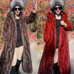 Women's Fur Single Breasted Coats For England Style Female Overcoat Loose Thicken Warm Long Clothes Winter Tops