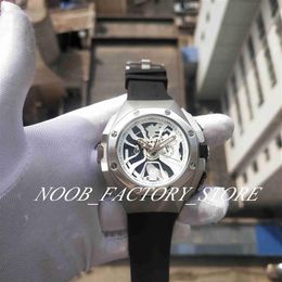 New Po big size Quartz Movement Chronograph Work men White Dial Leather Strap Watch Luminous Wristwatches Diving men's Wat246i
