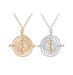 24 PcsLot Selling 35 cm Diameter Time Turner Necklace Movie Jewellery Rotating Hourglass Pendant Bulk Whole 2109297099667