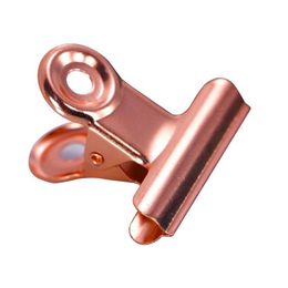 Bag Clips Round Metal Grip Clips Rose Gold Bldog Clip Stainless Steel Ticket Stationery Bills Office Supplies Lx3358 Drop Delivery Hom Dhasp