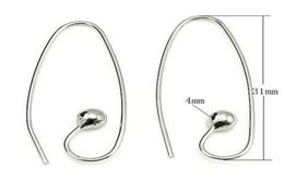 10pcslot 925 Sterling Silver Earring Hooks Clasps Finding Components For DIY Craft Jewelry Gift 08x4x12x30mm WP0682907836