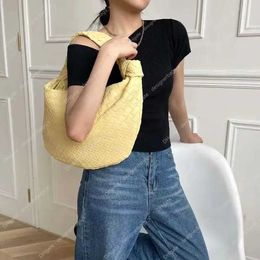 Bag Luxury Tote Candy Fashion Hand-woven Bags 40cm Leather Printing Jodie Large-capacity Shoulder Ladies Hobo Knotted Handle Casual Hand 2024 DOTS