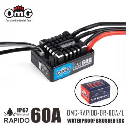 OMG-RAPIDO-DR 60A ESC Waterproof Brushed Electronic Speed Controller with 6V/3A BEC for RC Car 1:10 Parts