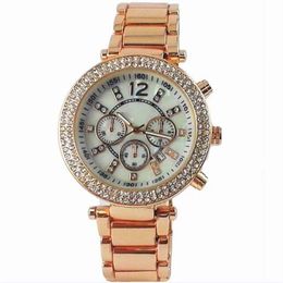 20% off Top 10 M brand diamond Japan movement quartz wrist Gold stainless steel Relojes Business fashion Men women Top quality wri282d