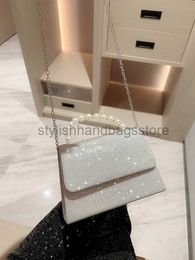 Shoulder Bags 2023 New Diamond Evening Handbag for Women's Banquet Bag Small Square Purses and Handbags Luxury Designer Crystal Clutchstylishhandbagsstore