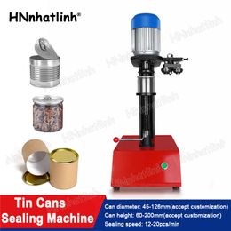 370W Manual Electric Tin Sealing Machine Zip-top Can Sealer Plastic Jar Capping Canning Machine Aluminum Tin Can Food Jar Capper LT200-Red