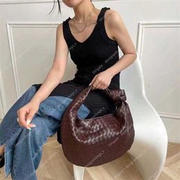 Candy 40cm Jodie Tote Bag Fashion Hand-woven Bags Luxury Leather Printing Large-capacity Shoulder Ladies Hobo Knotted Handle Casual Hand 2024