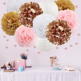 Party Decorative Flowers & Wreaths Colourful Paper Flower set for home wedding decorations