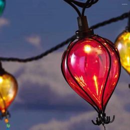 Strings 10ct 7.4ft Multi-color Balloon Shape Plastic Bulbs And Tear Drop String Lights