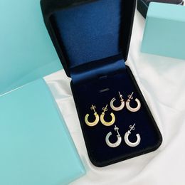 T1 S925 sterling silver Soleste designer stud earrings for women luxury brand letters cute OL engagement elegant charm ear rings earring Jewellery no box