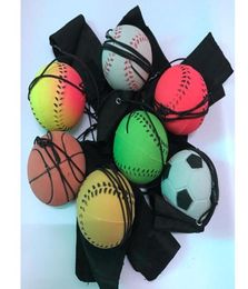 2020 new arrivaL Random 5 Style Fun Toys Bouncy Fluorescent Rubber Ball Wrist Band Ball3476429