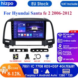 Intelligent Screen 2din Android Car Radio Multimedia Video Player for Hyundai Santa Fe 2 2006 - 2012 GPS Nav Carplay Auto 4G RDS