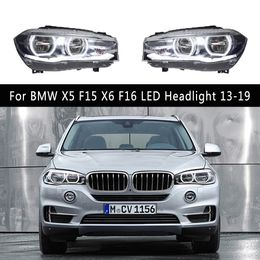 Car Styling Headlamp DRL Daytime Running Light For BMW X5 F15 X6 F16 LED Headlight 13-19 Streamer Turn Signal Indicator Front Lamp