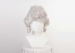 Synthetic Wigs Marie Antoinette Wig Princess Silver Grey Wigs Medium Curly Heat Resistant Synthetic Hair Cosplay Wig Wig Cap T22117777161