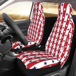 Car Seat Covers Stars And Stripes Cover Custom Printing Universal Front Protector Accessories Cushion Set