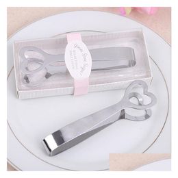 Party Favour Mini Heart Shape Stainless Steel Ice Clamp Coffee Sugar Nip Tongs Tool Bar Barbecue Bbq Clip Wa1431 Drop Delivery Home Gar Dh0On