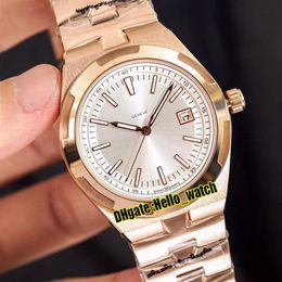 New Overseas 4500V 000R-B127 White Dial A2813 Automatic Mens Watch 41mm Rose Gold Steel Bracelet High Quality Watches 7 Color Hell281K