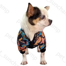 Classic Print Dog Jacket Fashion Luxury Zipper Warm Dog Coat Designer Thin Blouse Schnauzer French Bucket