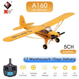 WLtoys XK A160 RC Airplane 650mm Wingspan 5 Channel Remote Control Airplane 3D6G 1406 Brushless Motor RC Airplane for Kid Adult 231227