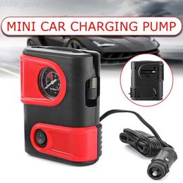 Inflatable Pump Mini Small Car Air Compressor Inflatable Gauge Pump DC 12V 100PSI Portable Auto Tyre Pump Inflator For Car Bicycles MotorcyclesL231228