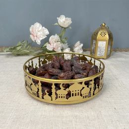 3Pcs Ramadan Kareem Eid Food Tray Muslim Islam Mubarak Decor for Home Dessert Festival Party Supplies 231227