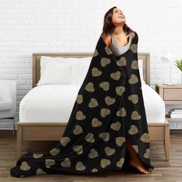 Blankets Love Pattern Blanket Fleece Spring Autumn Breathable Lightweight Thin Throw For Sofa Bedroom Rug Piece