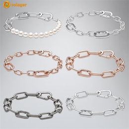 Volayer 925 Sterling Silver Bracelets Series Link Chain fit Original Me for Girl Gifts 220222207V