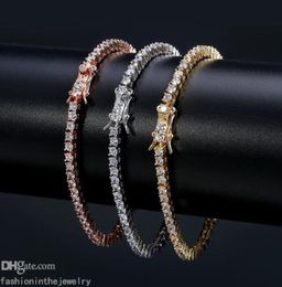 Designer Bracelet diamond tennis bracelets for women Luxury Jewellery gift 3 4 5 6 mm 7 8 inch fashion Zircon Link Chain bangles Men6966166