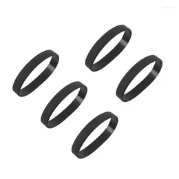 Strand 5X Fashion Silicone Rubber Elasticity Wristband Wrist Band Bangle Black