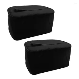 Cosmetic Bags 2X Black Multifunction Travel Bag For Men Women Makeup Toiletries Female Storage Make Up Case