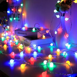 1pc 14.76ft/30led Globe String Lights, Battery Powered Led Fairy Light, For Indoor And Outdoor Party Wedding Garden Tree, For Halloween Christmas New Year Decoration.