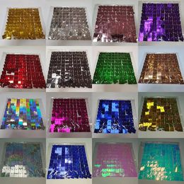61224Pcs Shimmer Wall Backdrops Crystal Pneumatic Panels Sequins Art Backgroud Wedding Birthday Party Decoration Supplies 231227